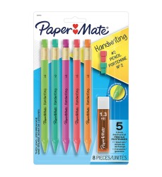 Handwriting Triangular Mechanical Pencil Set with Lead & Eraser Refills, 1.3mm, 5 Count