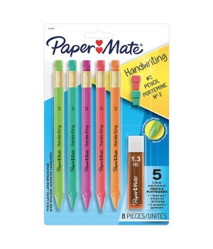 Handwriting Triangular Mechanical Pencil Set with Lead & Eraser Refills, 1.3mm, 5 Count