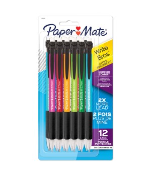 Write Bros® Comfort Mechanical Pencil, 0.7mm, Assorted, Pack of 12