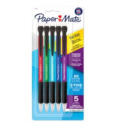 Write Bros® Comfort Mechanical Pencil, 0.7mm, Assorted, Pack of 5