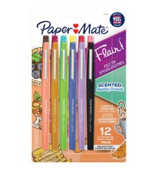 Flair, Scented Felt Tip Pens, Assorted Sunday Brunch Scents & Colors, 0.7mm, 12 Count