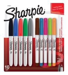 Fine and Ultra Fine Permanent Markers, Assorted, Pack of 10