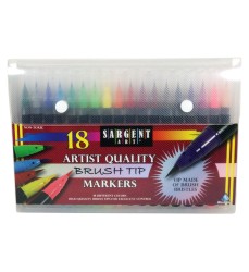 Artist Brush Tip Markers, Pack of 18