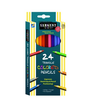 Triangle Colored Pencils, 7", 24 Per Pack