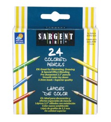 Half Size Colored Pencils, 24 Colors