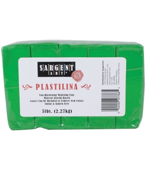 Plastilina Non-Hardening Modeling Clay, 5 lbs., Green
