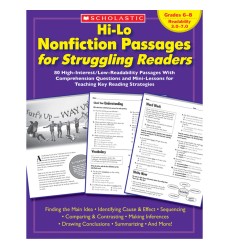 Hi-Lo Nonfiction Passages for Struggling Readers, Grades 6-8