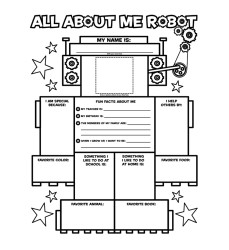 Graphic Organizer Poster, All-About-Me Robot, Grades K-2