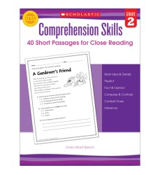 Comprehension Skills: Short Passages for Close Reading Book, Grade 2