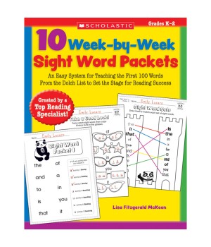10 Week-by-Week Sight Word Packets Book
