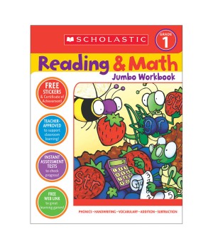 Reading & Math Jumbo Workbook: Grade 1