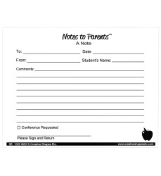 Notes to Parents, Blank Note