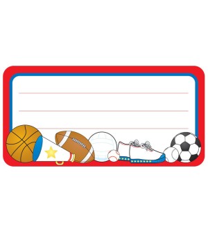 Sports Nametags, 1-5/8" x 3-1/4" , Pack of 36