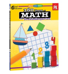 180 Days of Math Workbook, Grade PreK