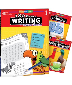 180 Days Writing, Spelling, & Printing Grade 1: 3-Book Set