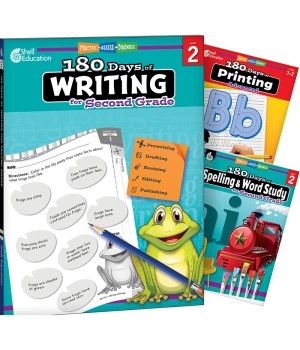 180 Days Writing, Spelling, & Printing Grade 2: 3-Book Set