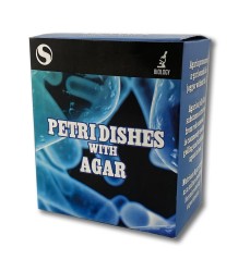 Plastic Petri Dish with Agar, Set of 3