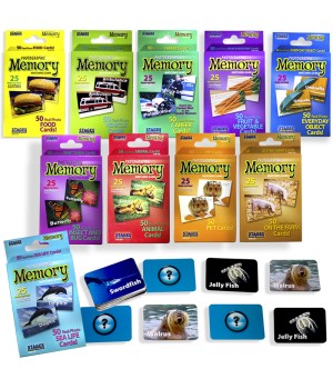 Photographic Memory Matching Games, Set of 10