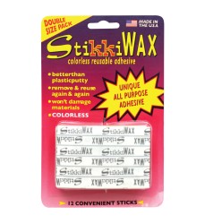StikkiWAX Adhesive Bars/Sticks, Pack of 12