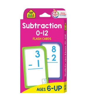 Subtraction 0-12 Flash Cards