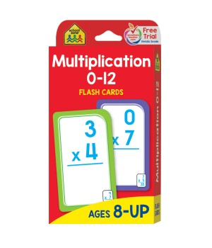 Multiplication 0-12 Flash Cards