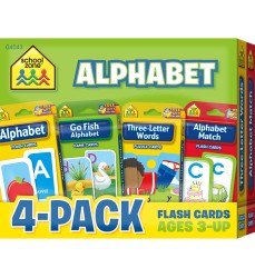 Alphabet Flash Card, 4-Pack