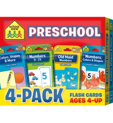 Preschool Flash Card, 4-Pack