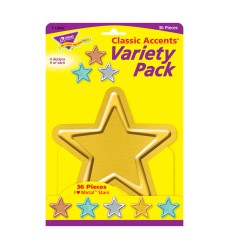I ? Metal Stars Classic Accents® Var. Pack, 36 ct
