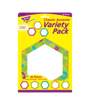 Color Harmony Hexa-swirls Classic Accents® Var. Pack, 36 ct