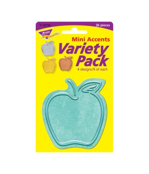 I ? Metal Apples Mini Accents Variety Pack, 36 ct