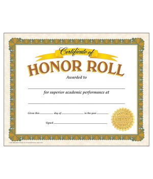 Honor Roll Classic Certificates, 30 ct