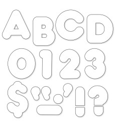 White 4" Casual Uppercase Ready Letters®