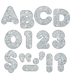 Silver Sparkle 4" Casual UC Ready Letters®