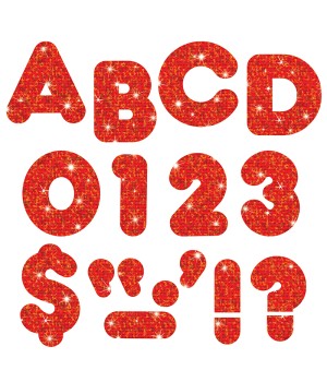 Red Sparkle 4" Casual UC Ready Letters®