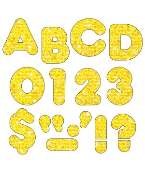 Yellow Sparkle 4" Casual UC Ready Letters®