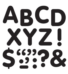 Black 2" STICK-EZE® Stick-On Letters