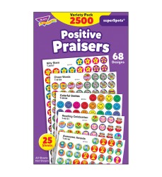 Positive Praisers superSpots® Stickers Variety Pack, 2500 ct