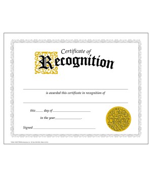 Certificate of Recognition Classic Certificates, 30 ct