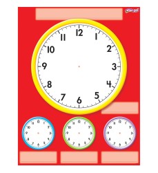 Clocks Wipe-Off® Chart, 17" x 22"
