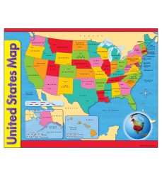 United States Map Learning Chart, 17" x 22"
