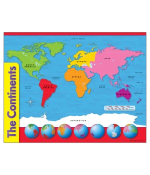 The Continents Learning Chart, 17" x 22"