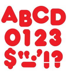 Red 4" Casual Uppercase Ready Letters®