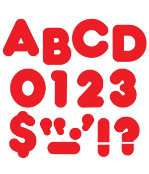 Red 4" Casual Uppercase Ready Letters®