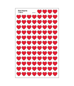 Red Hearts superShapes Stickers, 800 ct