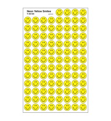 Neon Yellow Smiles superSpots® Stickers, 800 ct