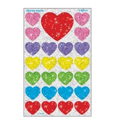 Sparkle Hearts superShapes Stickers-Sparkle, 100 ct