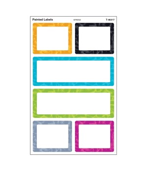 Color Harmony Painted Labels superShapes Stickers - Large, 24 Count