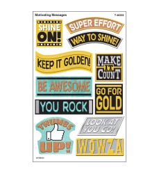 I ? Metal Motivating Messages superShapes Stickers - Large, 88 Count