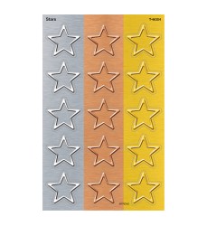 I ? Metal Stars superShapes Stickers - Large, 120 Count