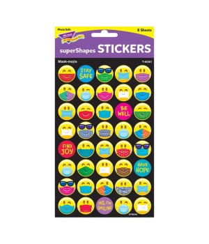 Mask-mojis Large superShapes Stickers, 320 ct.